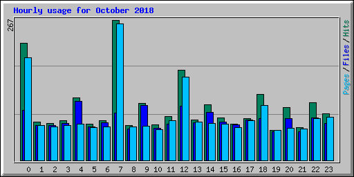 Hourly usage for October 2018