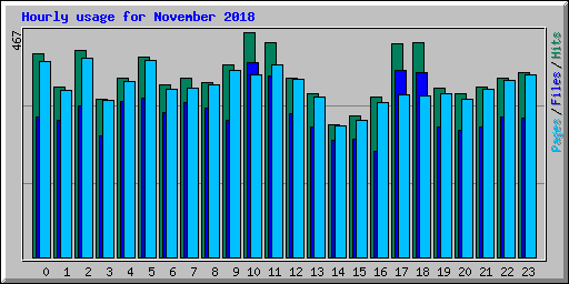 Hourly usage for November 2018