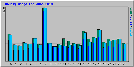 Hourly usage for June 2019