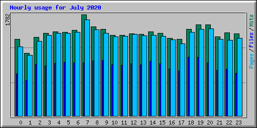 Hourly usage for July 2020