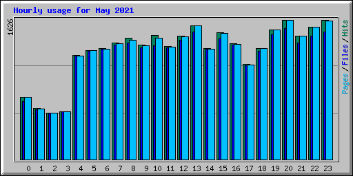 Hourly usage for May 2021