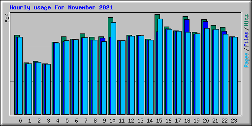 Hourly usage for November 2021