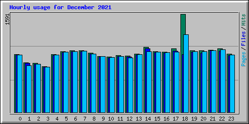 Hourly usage for December 2021