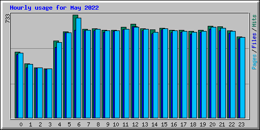 Hourly usage for May 2022